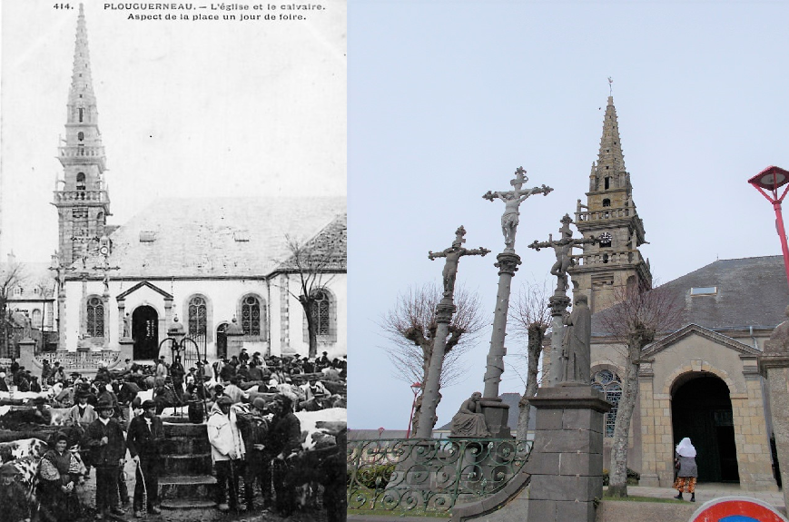 Eglise Plougerneau hier et aujourd'hui